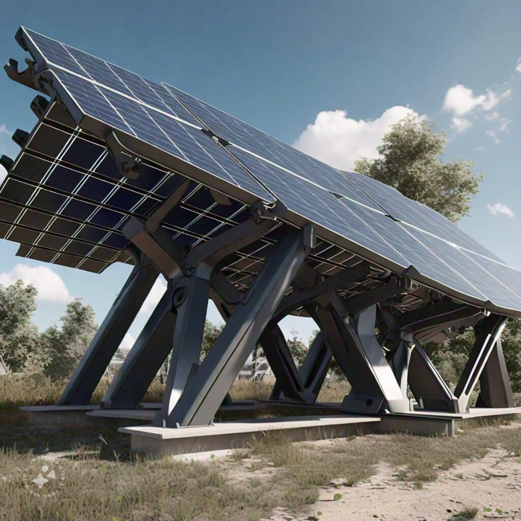 Robust solar panel structure designed for efficiency and durability by Esquire Energy.